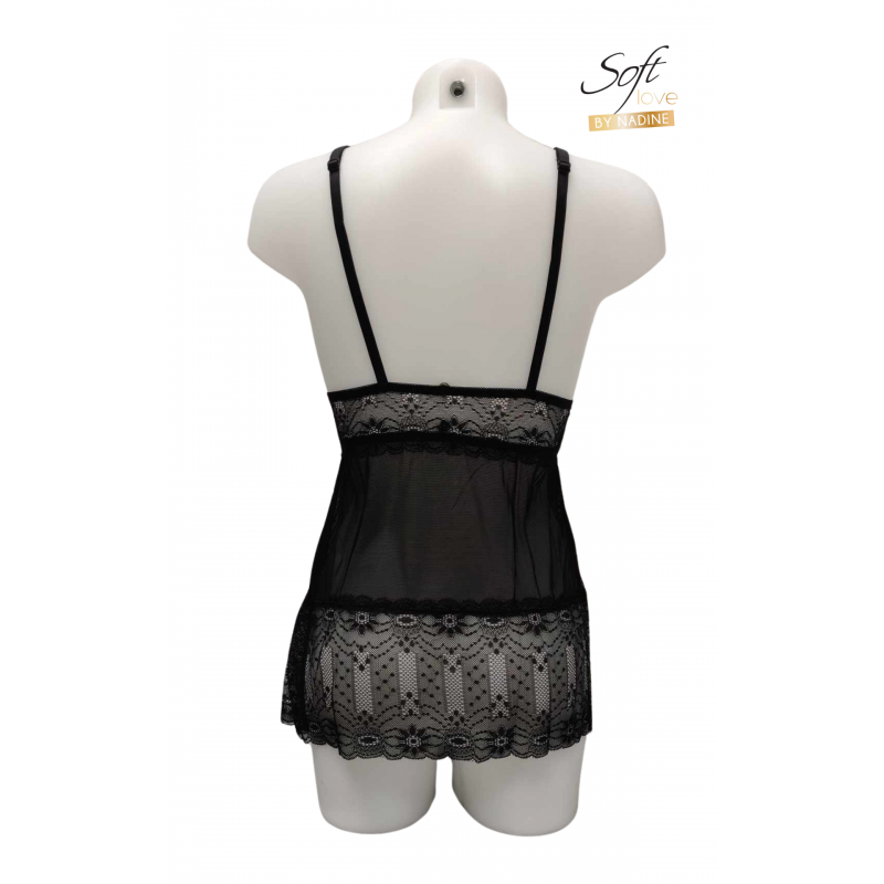 Nuisette noire en dentelle - Élégance et sensualité