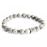 Bracelet en pierres naturelles Boho-Chic - Lingot / Agate Grise