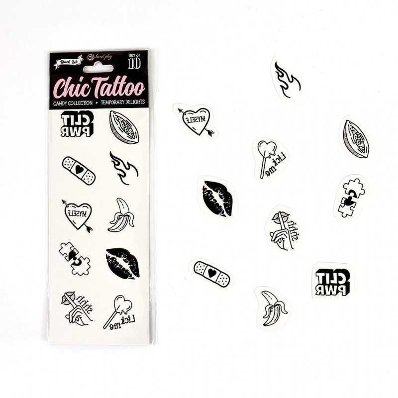 10 Tatouages temporaires - Candy Collection