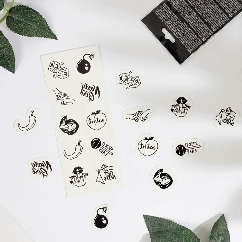 10 Tatouages temporaires - Spicy Collection