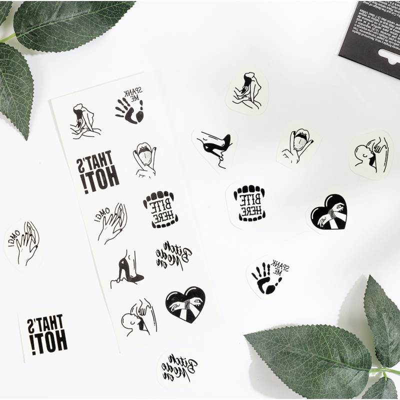 10 Tatouages temporaires - Kinky Collection