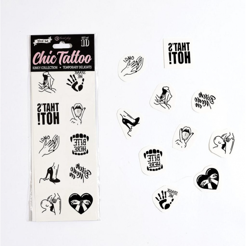 10 Tatouages temporaires - Kinky Collection