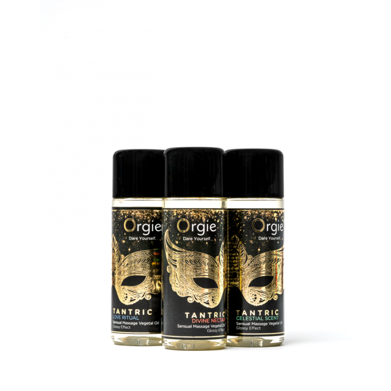 Coffret Huiles de massage sensuel tantrique 3 x 30 ml