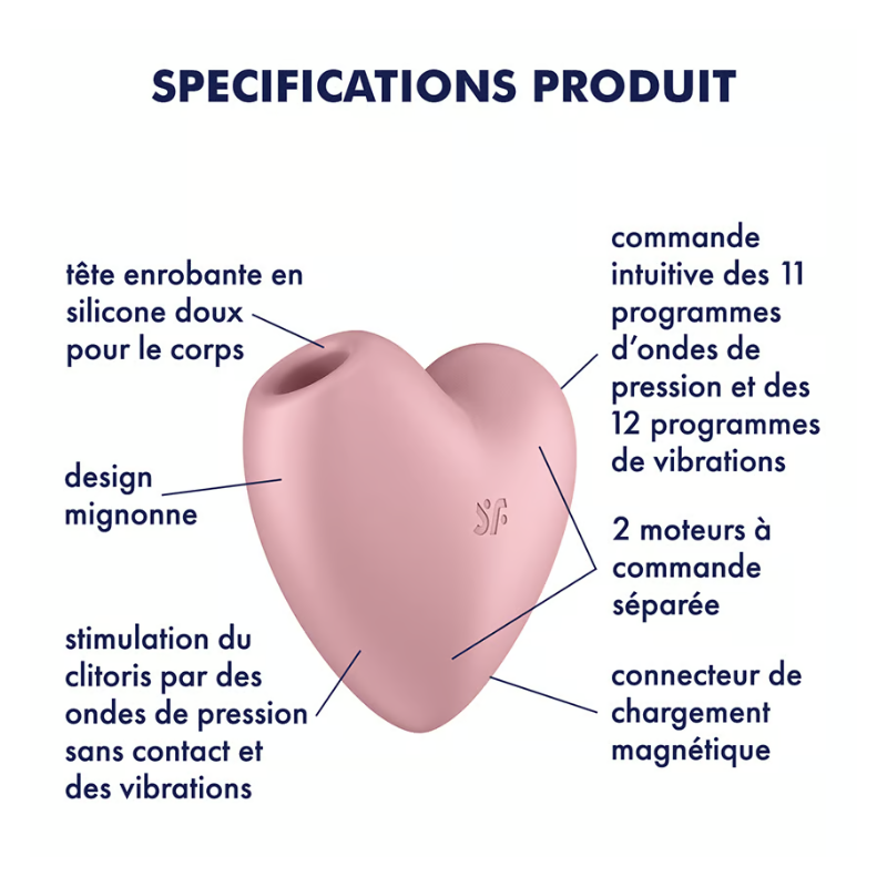 Satisfyer Cutie Heart : Vibromasseur Compact et Ludique