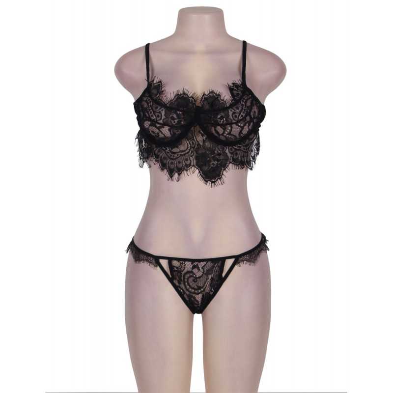 Ensemble Lingerie Noire Dentelle Soft Love – Élégance et Sensualité