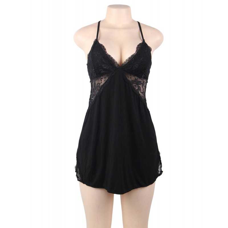 Nuisette Dos Nu en dentelle, élégante et confortable