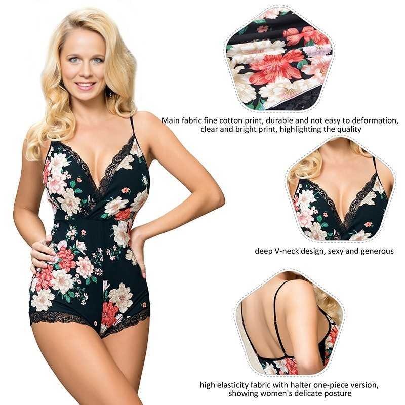 Pyjama Alicia à fleurs avec dentelle raffinée, féminin et confortable