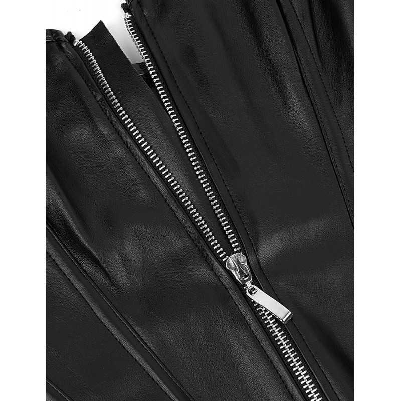Bustier Noir Aspect Cuir : Séduction et Élégance