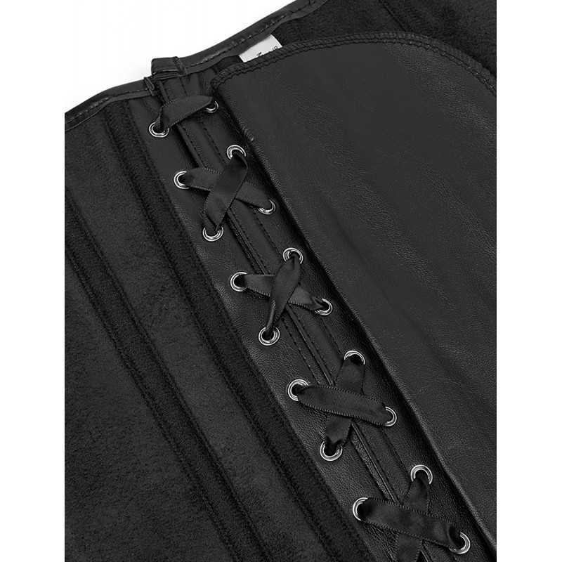 Bustier Noir Aspect Cuir : Séduction et Élégance