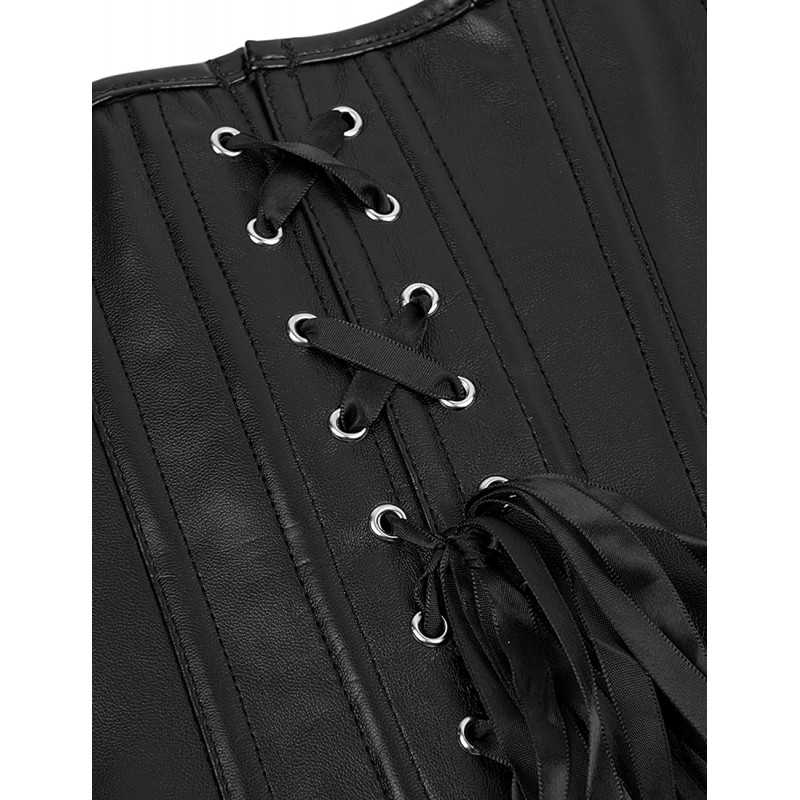 Bustier Noir Aspect Cuir : Séduction et Élégance