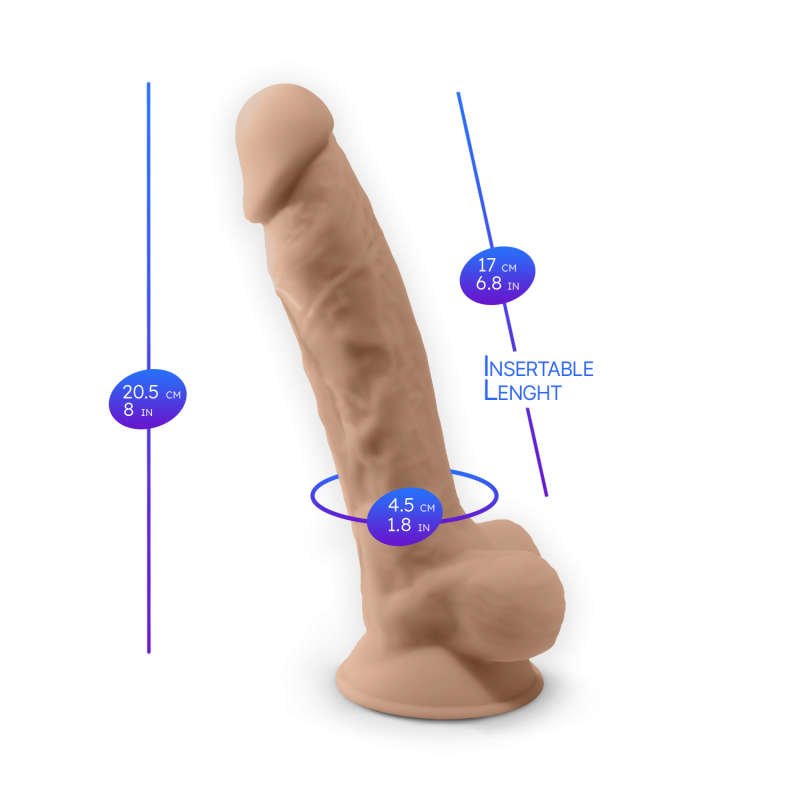 Dildo Silexd - 1 8" Vibrant + LRS – Réalisme et Plaisir
