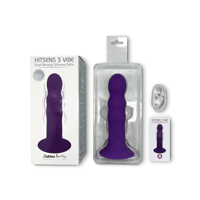 Hitsens 3 – Gode Vibrant en Silicone Double Densité