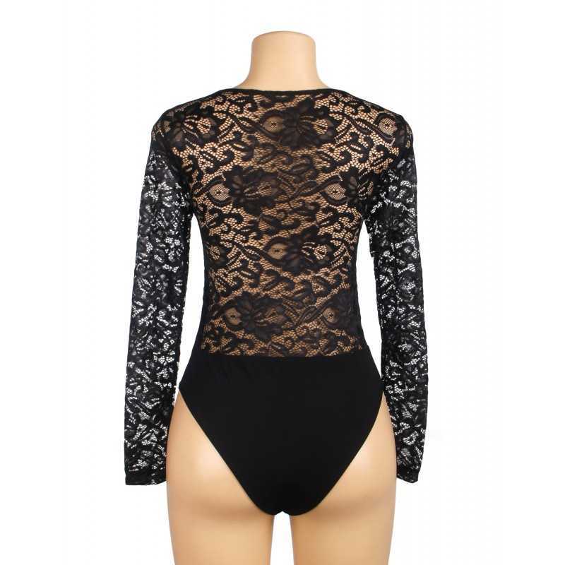 Body en dentelle manches longues - Élégance et sensualité