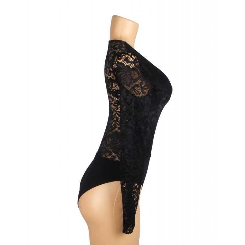 Body en dentelle manches longues - Élégance et sensualité