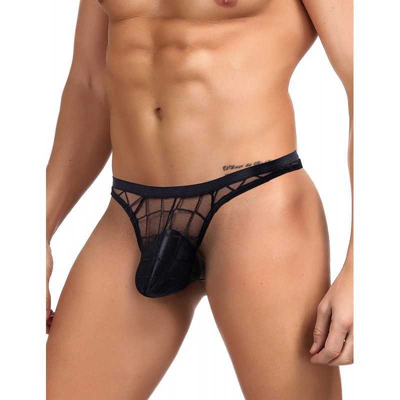 String homme sexy noir – Lingerie transparente tendance