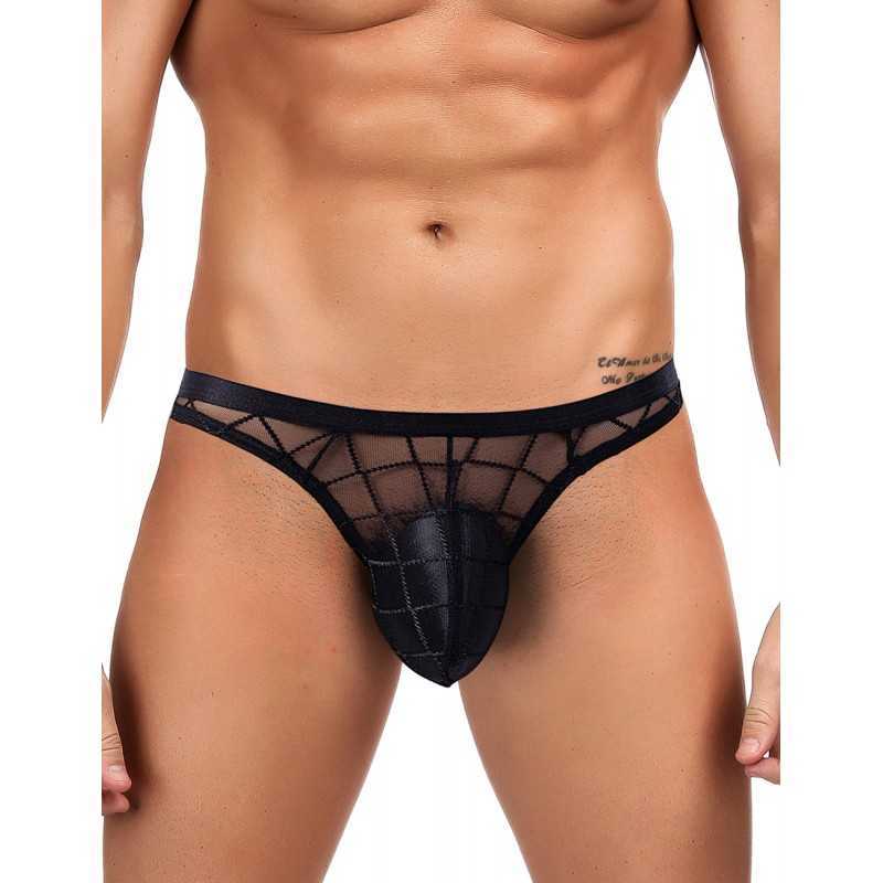 Sous-vêtements pour hommes string sexy noire