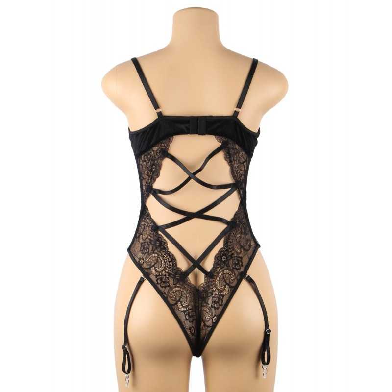 Body velours & dentelle – Jarretelles et armatures élégantes