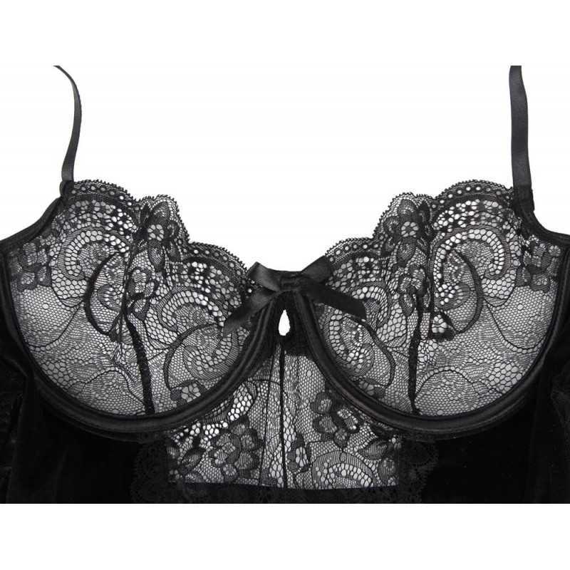 Body velours & dentelle – Jarretelles et armatures élégantes