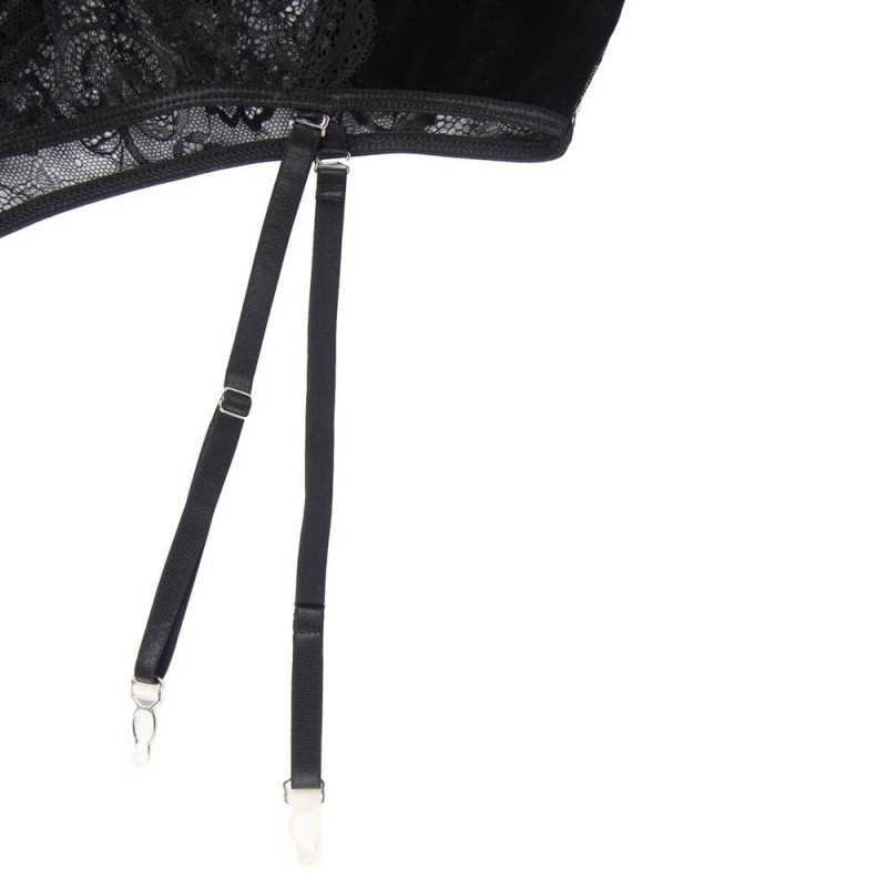 Body velours & dentelle – Jarretelles et armatures élégantes