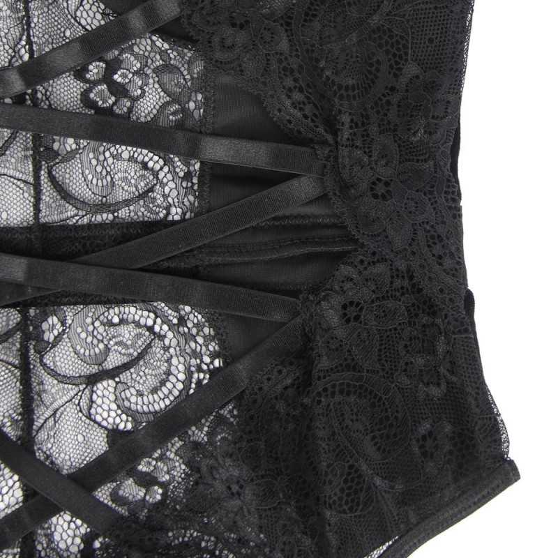 Body velours & dentelle – Jarretelles et armatures élégantes