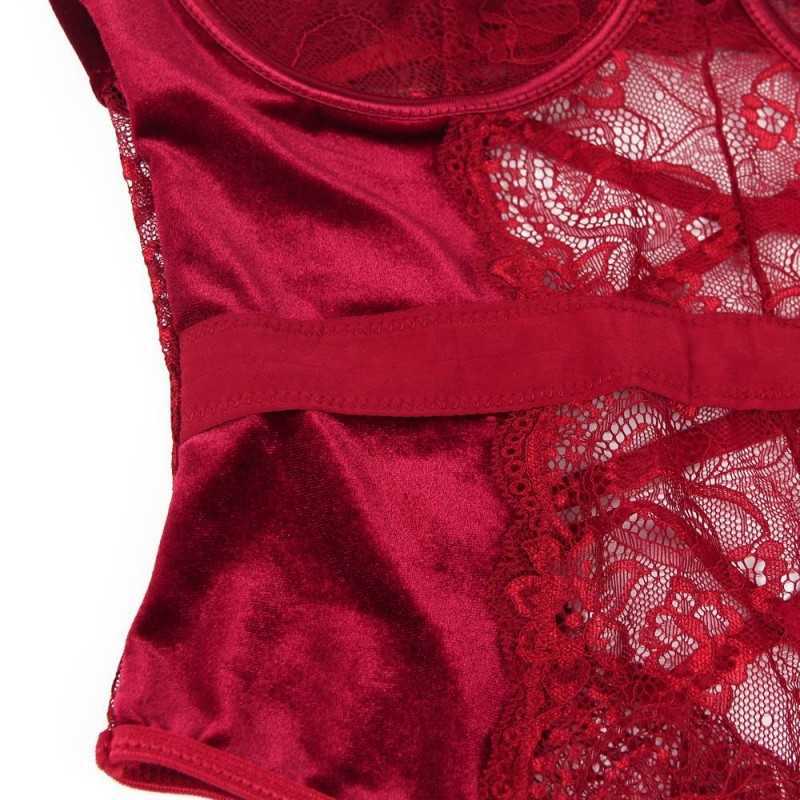 Body velours & dentelle – Jarretelles et armatures élégantes