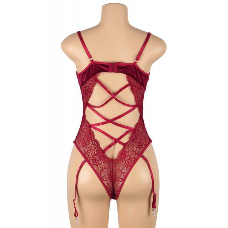 Body velours & dentelle – Jarretelles et armatures élégantes