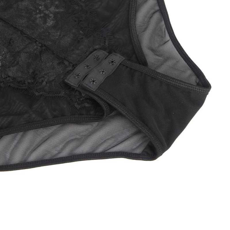 Body noir Sadiya – Dentelle élégante & coupe gainante