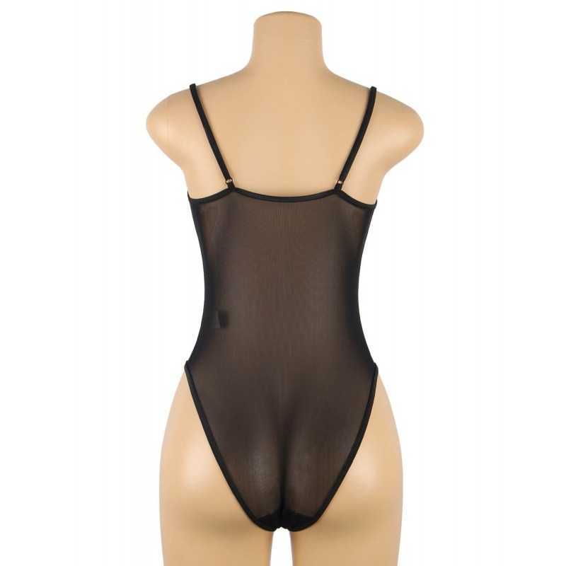 Body noir Sadiya – Dentelle élégante & coupe gainante