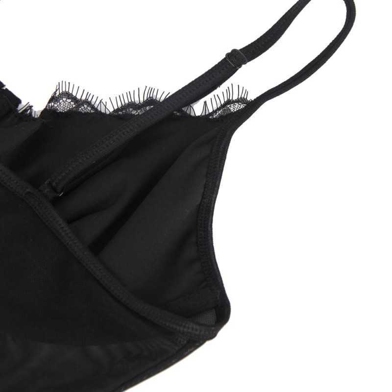 Body noir Sadiya – Dentelle élégante & coupe gainante