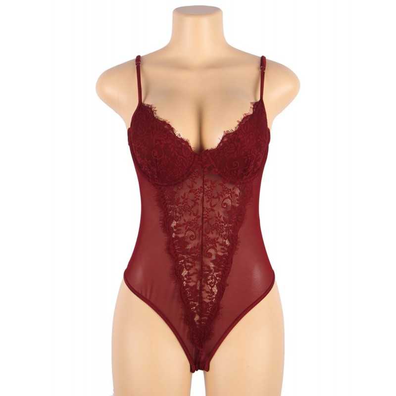 Body noir Sadiya – Dentelle élégante & coupe gainante