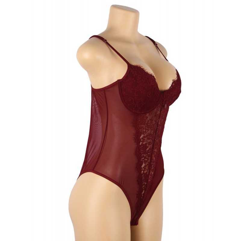 Body noir Sadiya – Dentelle élégante & coupe gainante
