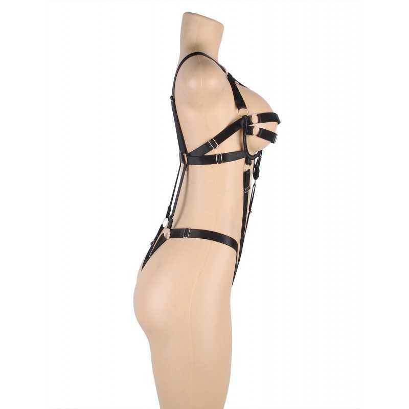 Body bondage ouvert Mila – Lanières sexy et ajustables