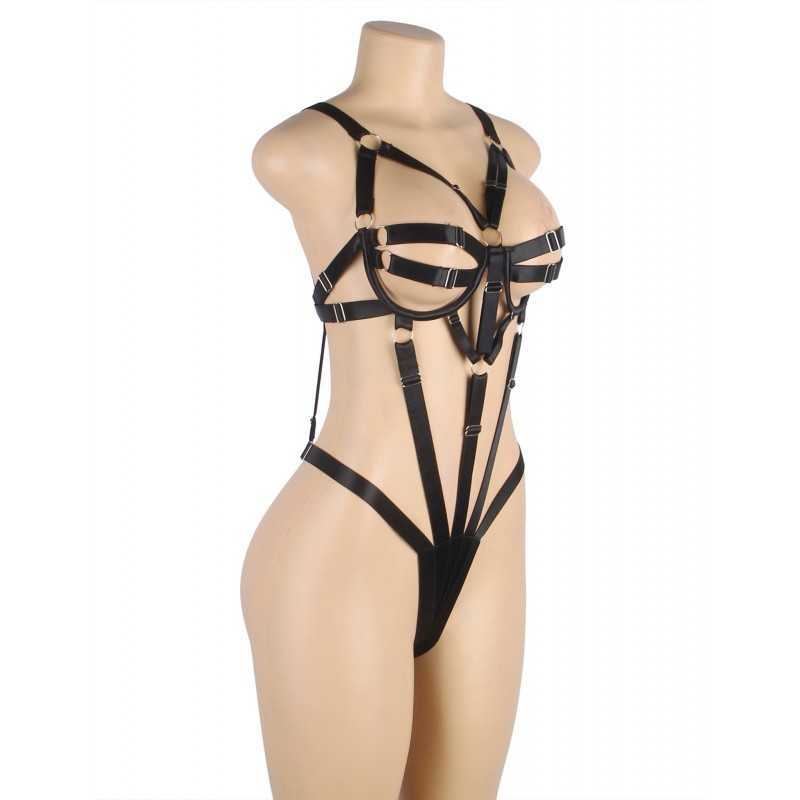 Body bondage ouvert Mila – Lanières sexy et ajustables