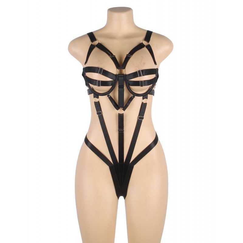 Body bondage ouvert Mila – Lanières sexy et ajustables
