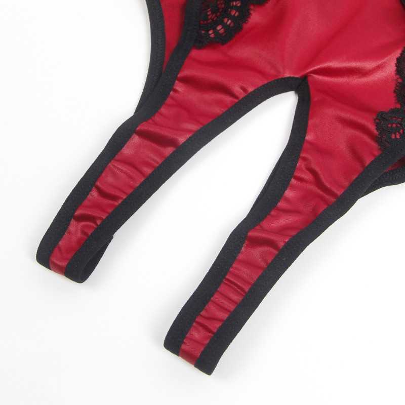 Body simili cuir Talia - Lingerie sexy et dentelle noire