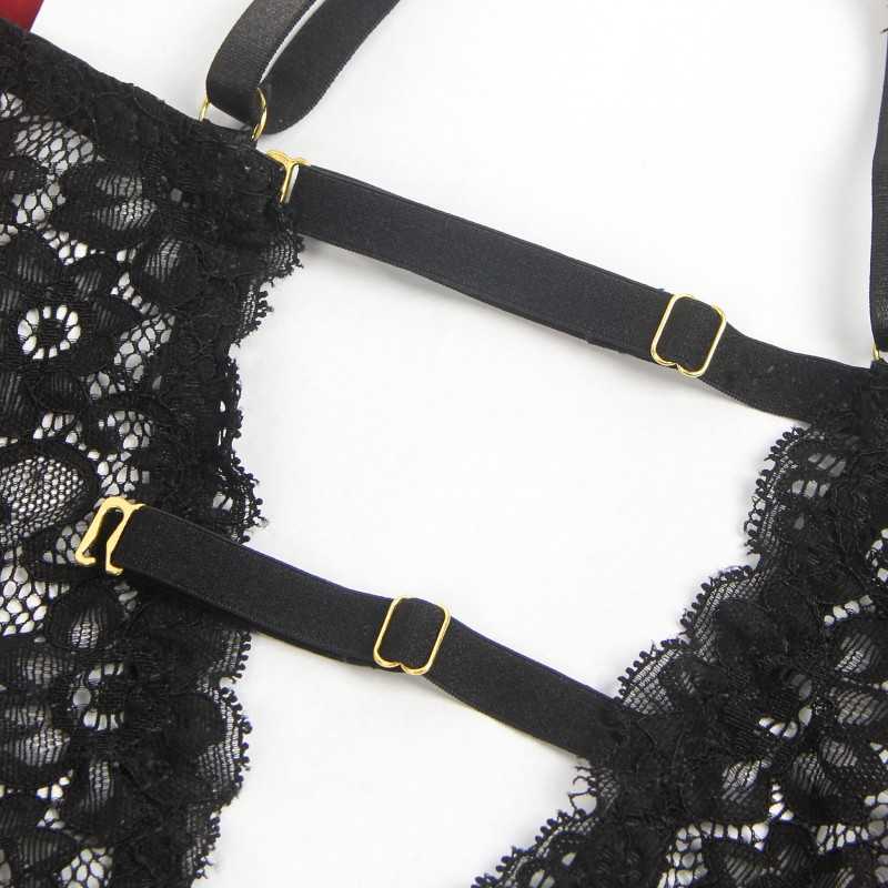 Body simili cuir Talia - Lingerie sexy et dentelle noire