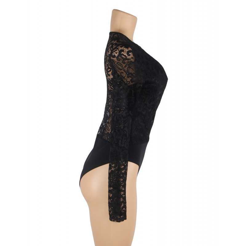 Body dentelle noire Sharon – Lingerie féminine et sexy