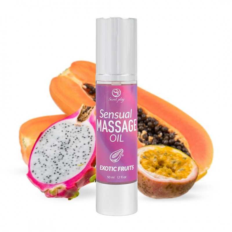 Huile de massage parfumée – Fraise, Rose, Pêche, Exotique
