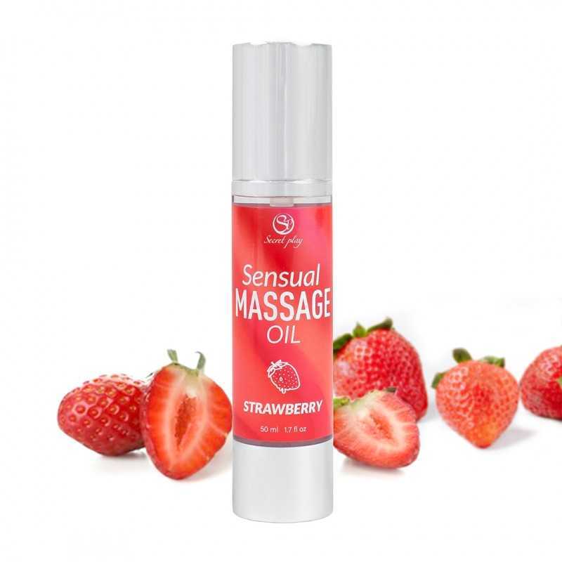 Huile de massage parfumée – Fraise, Rose, Pêche, Exotique