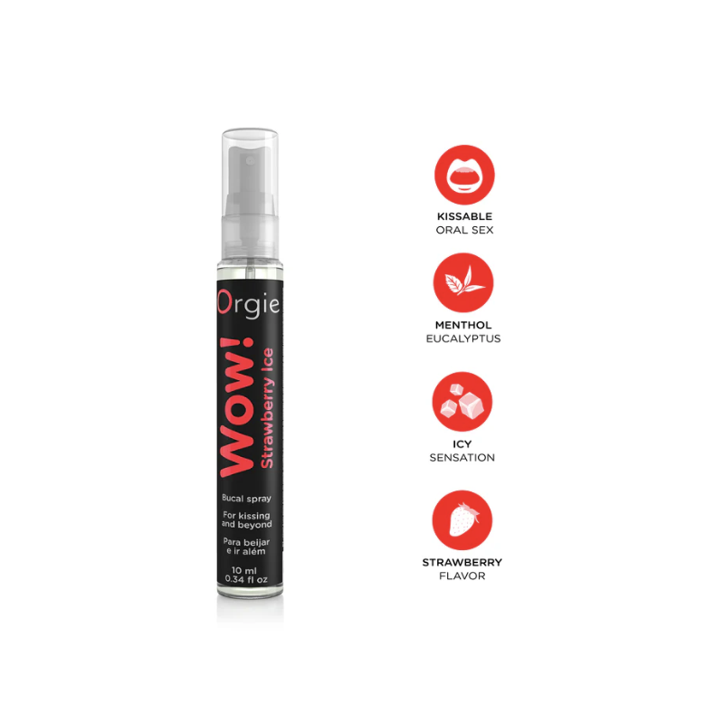 Spray buccal effet glacé – Fraise ou Menthe, baiser & oral