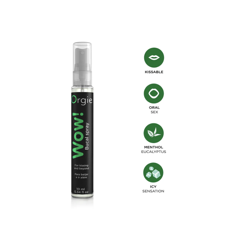 Spray buccal effet glacé – Fraise ou Menthe, baiser & oral