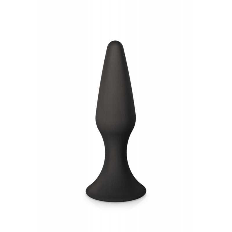 Plug anal ventouse silicone – S, M, L – Noir ou Rose