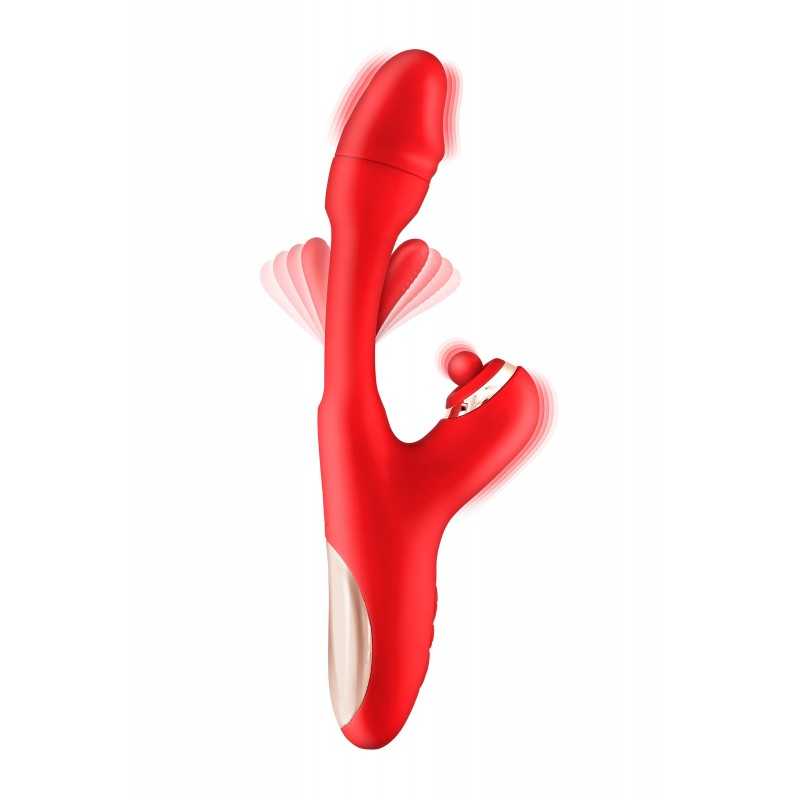Vibromasseur Rabbit 3-en-1 – Tapotement Point G & Clitoris