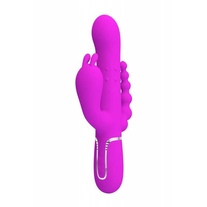 Vibromasseur triple stimulation | 7 vibrations, thumping, rolling