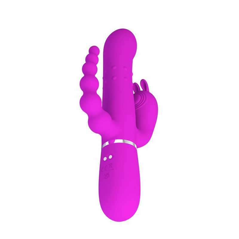 Vibromasseur triple stimulation | 7 vibrations, thumping, rolling