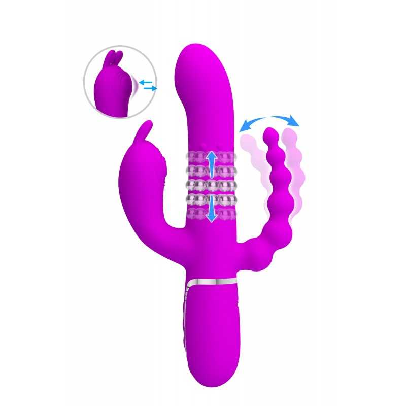 Vibromasseur triple stimulation
