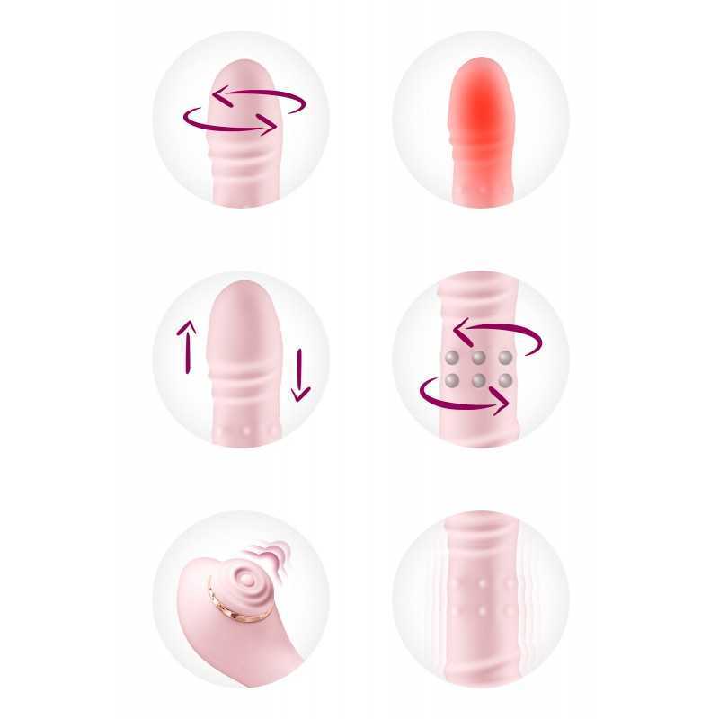 Vibromasseur Rabbit 6-en-1 chauffant | Silicone premium