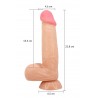 Gode ventouse réaliste à squelette 21,8 cm flexible