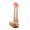 Gode ventouse 26 cm réaliste à squelette articulé