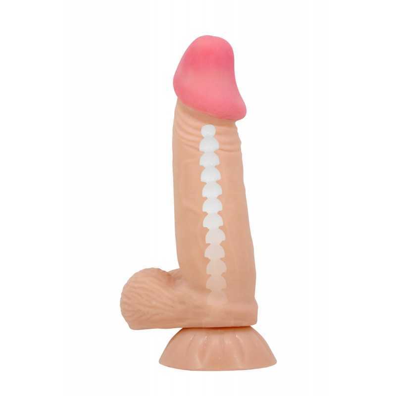 Gode ventouse réaliste à squelette articulé 19,4 cm